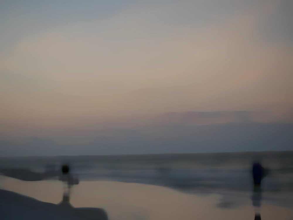 Blurred version of the photo to better see blocks of color