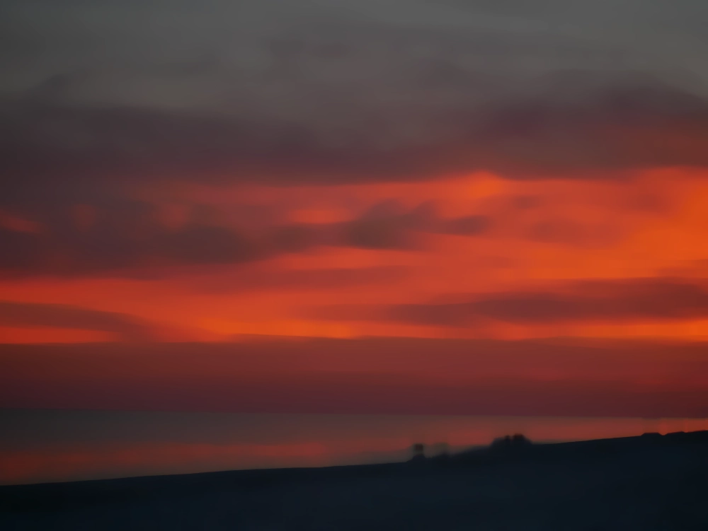 Blurred version of the photo to better see blocks of color