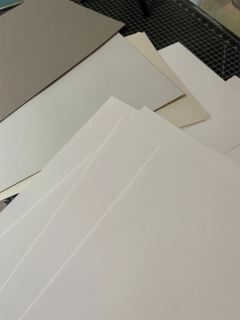 Process image for Paper Testing Weight Texture in the Movie Series screen-printing project.