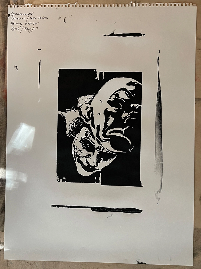 Process image for Print Test 130gsm in the Movie Series screen-printing project.