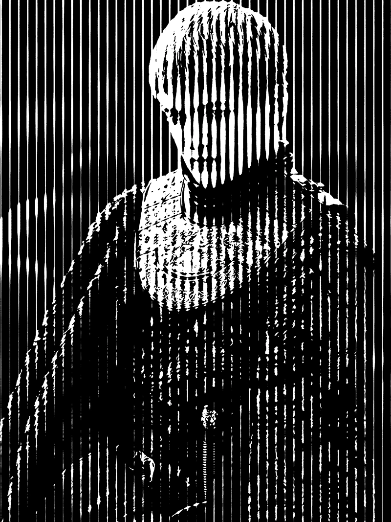 Process image for Sketch Joffrey Linework in the Movie Series screen-printing project.